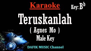 Teruskanlah Karaoke Agnes Mo Nada Pria Cowok Male key Bb [upl. by Uuge]