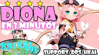 DIONA BUILD F2P DPSSUPPORT  Healer❄️ARTEFACTOS ARMAS🔥Guía completa build diona  Genshin Impact [upl. by Ranie]