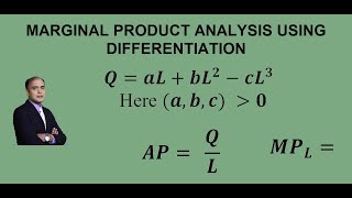 Marginal Product of Labor MPL Analysis using Differentiation [upl. by Oiraved]