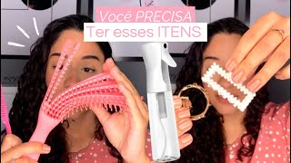 Itens ESSENCIAIS para cabelo CACHEADO 🪮 [upl. by Alin]