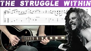 METALLICA  THE STRUGGLE WITHIN Guitar cover with TAB  Lesson [upl. by Nichy]