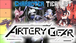 Artery Gear Fusion Character Tier List [upl. by Dionne125]