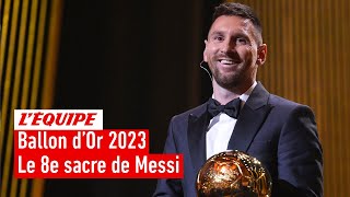 Lionel Messi sacré Ballon dOr 2023 [upl. by Enened]