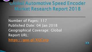 Automotive Speed Encoder Market to 2025 Consumption Volume And Forecast [upl. by Eelyah755]