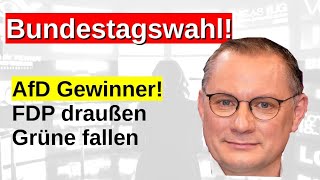 Bundestagswahl Neuwahlen Sonntagsfrage Prognose Hochrechnung AfD stärkste Gewinner FDP draußen [upl. by Jehial]