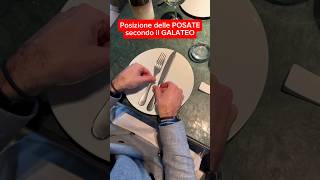 Posizione delle posate 🍴 SECONDO IL GALATEO ✅ paroladipresidente vino galateo milano posate [upl. by Mirielle]