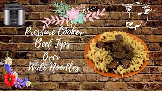 Pressure Cooker Beef Tips Over Wide Noodles [upl. by Farica]