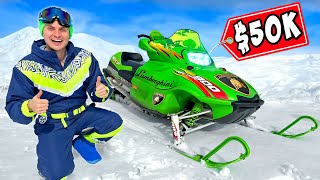 I Bought A Lamborghini SNOWMOBILE [upl. by Akierdna]