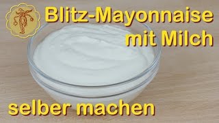 Blitzmayonnaise mit Milch selber machen  ohne Ei [upl. by Littman310]