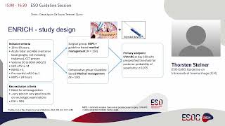 ESOC 2024 Guideline Session  ESOEANS Guideline on ICH Update [upl. by Langbehn]