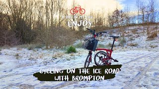 Cycling on the ICE road with Brompton brompton air2s insta360 manchester 4k dji cycling [upl. by Linette]