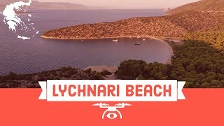 Lychnari beach Drone approach in Greece [upl. by Wentworth]