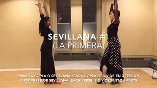 Sevillanas tutorial 1 la primera  Aprende a bailar Sevillanas [upl. by Sikko]