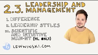 23 LEADERSHIP amp MANAGEMENT  IB BUSINESS MANAGEMENT  autocratic democratic paternalistic styles [upl. by Agnola]