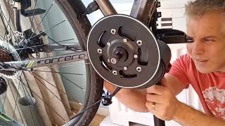 DIY Electric Bike Conversion Tongsheng TSDZ2 3 of 4 Fitting motor and cabling [upl. by Refiffej]