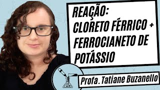 Demonstração  Experimento de Química  Reação de Cloreto Férrico e Ferrocianeto de Potássio [upl. by Silvano]