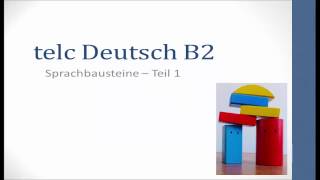 Telc Deutsch B2 Sprachbausteine [upl. by Retniw]