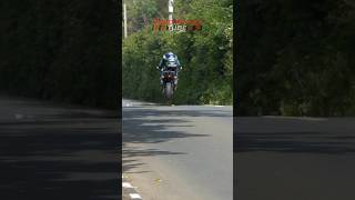 Michael Dunlop pushing the limits with a huge jump over Ballacrye [upl. by Nissy]