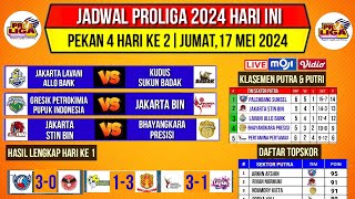 Jadwal Proliga 2024 Hari iniKlasemen Putra amp Putri Voli Proliga 2024 TerbaruPekan ke 4Live Moji [upl. by Buine108]