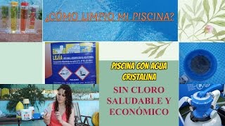 AGUA CRISTALINA ¿CÓMO MANTENGO MI PISCINA SIN CLORO forma económica y saludable  Sandra Ss [upl. by Hanimay]