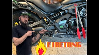 New FIRETONG EXHAUST on my 2023 VULCAN S Claire [upl. by Nagear]