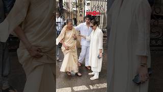 Malaika Arora amp son Arhaan seen consoling her mom Joyce as they LEAVE for her dads funeral shorts [upl. by Ahsiekan]