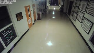 CCTV show tornado winds damaging school in Amory Mississippi [upl. by Eneliak]