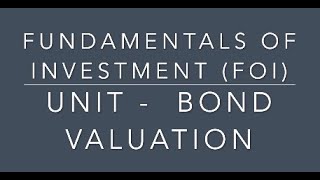 Unit 2  Fixed Income Securities part 1 FOI Shivdas Practical Questions Bcom Prog [upl. by Dehsar]