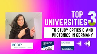 Best Universities to study Optics amp Photonics in Germany [upl. by Jannery]