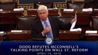 Dodd Refutes McConnells Talking Points on Wall St Reform [upl. by Ytirehc]