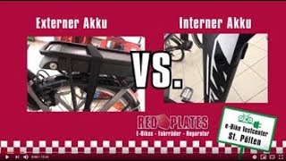 Interner vs externer Fahrradakku beim EBike [upl. by Hareehahs]