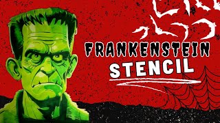 Aerografia di Frankenstein con stencil [upl. by Morrell]