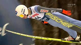 Kamil Stoch 1395m FALL Q PŚ Wisła 2015 [upl. by Nealon]