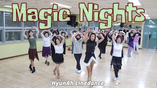 Magic Nights Linedance Demo 초중급라인댄스 데모영상 고양문화의집 초중급반 현아라인댄스 슈퍼스타라인댄스 교육위원이현아 [upl. by Pickford350]