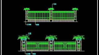 【Autocad Block Download】Wrought iron railing fence designwmv [upl. by Anuait]