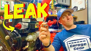 HOW TO REPLACE A LEAKING FUEL SHUT OFF VALVE ON AN ARIENS SNOWBLOWER [upl. by Eibob862]