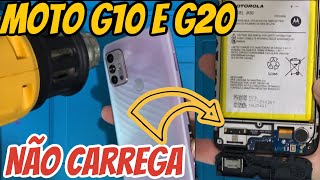 Como abrir e trocar conector de carga do Motorola Moto G10 e Moto G20 G30  Passo a passo  Cortes [upl. by Nosmas]