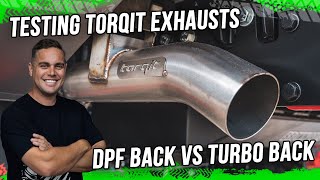 DPF back VS Turbo Back Testing Stainless Steel Torqit Exhausts [upl. by Sebastian186]