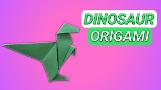 ORIGAMI DINOSAUR  HOW TO MAKE A PAPER DINOSAUR ORIGAMI🦖😯 [upl. by Mhoj]