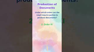 36 Production of Documents  Order 11 Rule 14  CPC 1908  AIBE Previous Paper MCQs [upl. by Jelks777]