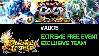 COOP VS VADOS EXTREME F2P  Dragon Ball Legends  db legends [upl. by Ellerret459]