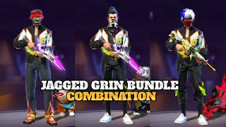 TOP 15 BEST DRESS COMBINATION WITH JAGGED GRIN BUNDLE  NEW BOOYAH PASS BUNDLE 😀 [upl. by Normac912]