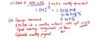 LCHL P1 Q6 2015 Financial Maths [upl. by Ennaxor]