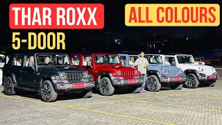 Mahindra Thar Roxx 5Door Thar All Colours  White Black Red Grey Brown 🔥🔥🔥 [upl. by Jordison187]