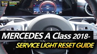 Mercedes AClass 2018 2019 2020 2021  Service Light Reset [upl. by Carolynne]