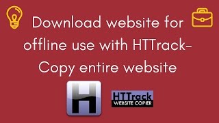 Download website for offline use with HTTrack  Copy entire website [upl. by Ennove]