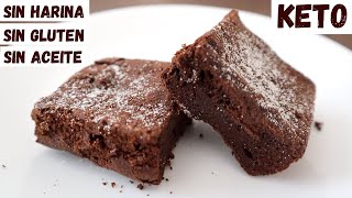 BROWNIES de SÓLO 2 INGREDIENTES 😱KETO Sin Harinas Sin Azúcar Sin Mantequilla [upl. by Lachish]