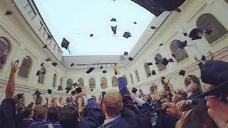 Cap throwing during the graduation  2019  HSB International Graduate Center [upl. by Vachel808]