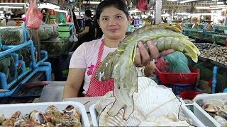 Phuket Seafood The Freshest Seafood in Patong Banzaan Food Market Phuket Thailand [upl. by Aicillyhp]