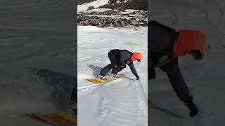 BS NOSE FLIP OUT snowboardsnowboarding [upl. by Acinehs49]